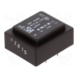 1 pcs x HAHN - BV EI 301 2104 - Transformer: encapsulated, 0.6VA, 230VAC, 6V, 100mA, PCB, BVEI