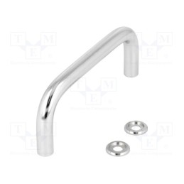1 pcs x ELESA+GANTER - GN 425-10-100-CR - Handle, chromium plated steel, chromium plated, H: 43mm, Ø: 10mm