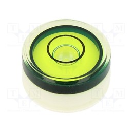 1 pcs x ELESA+GANTER - GN 2281-KT-15-G-40-2 - Spirit level, H: 8mm, Ømount.hole: 15mm, plastic, Body: white