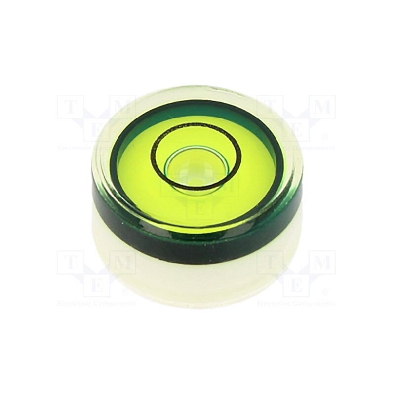 1 pcs x ELESA+GANTER - GN 2281-KT-15-G-40-2 - Spirit level, H: 8mm, Ømount.hole: 15mm, plastic, Body: white