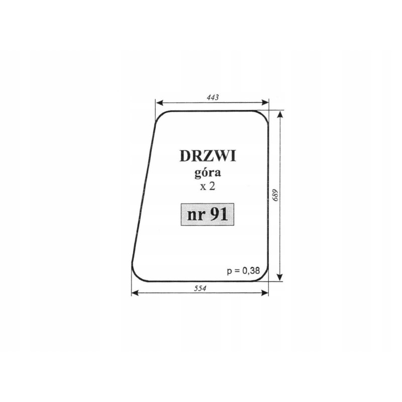 Door glass up c 330 chojnow 91