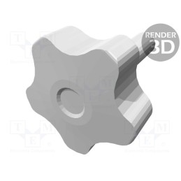 1 pcs x ELESA+GANTER - VCT.40 P-M10X30-C9 - Knob, Ø: 40mm, Ext.thread: M10, 30mm, H: 27mm, technopolymer PP