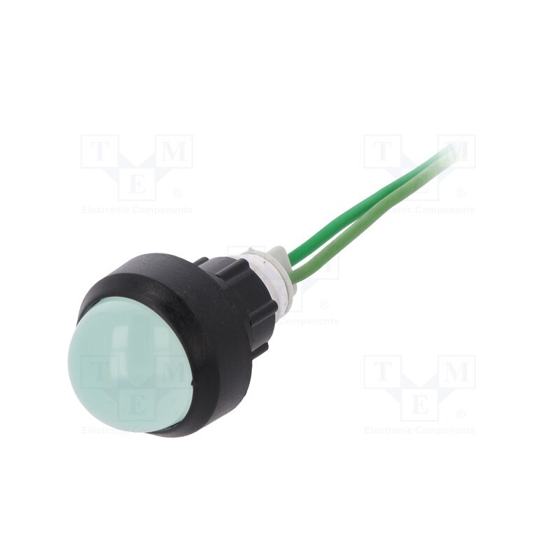1 pcs x POLAM-ELTA - LG-D20H-230AC - Indicator: LED, prominent, green, 230VAC, Ø13mm, leads 300mm