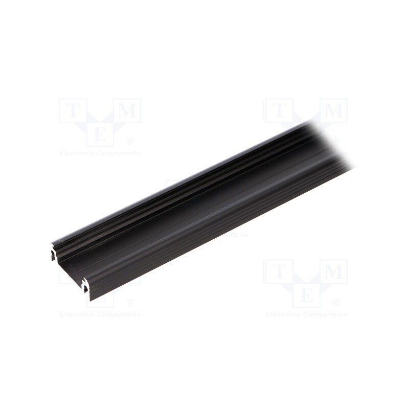 1 pcs x TOPMET - A2010021 - Profiles for LED modules, black, L: 1m, SURFACE14, aluminium