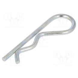 1 pcs x ELESA+GANTER - GN 1024-ST-5-E - Cotter pin, zinc-plated steel, Ø: 5mm, L: 102mm, Shaft dia: 20÷28mm