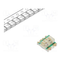5 pcs x EVERLIGHT - 19-22/R6G6C-A01/2T - LED, SMD, red/yellow-green, 1.9x1.6x0.8mm, 130°, 1.7÷2.4/1.7÷2.4V