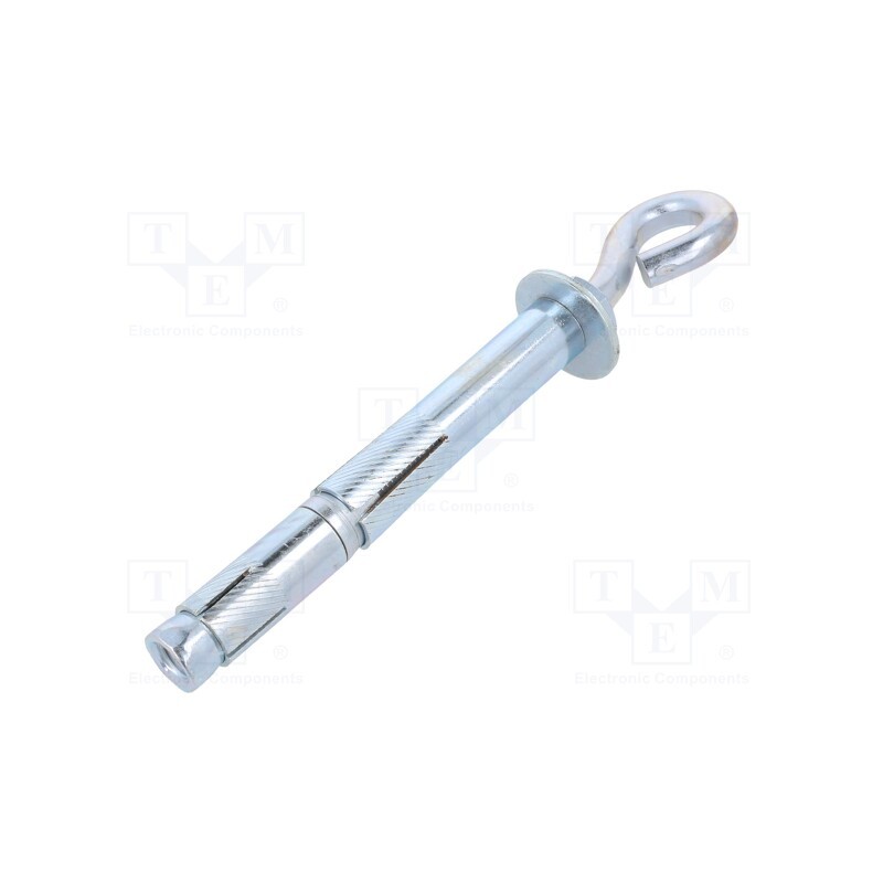 1 pcs x DROMET - OHR10180 - Hook, ring,with a anchor, steel, zinc, Thread len: 132mm