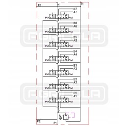 Hydraulic distributor 7z50 7xa1 24v pan badestnost
