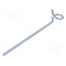 1 pcs x DROMET - HOH10300 - Hook, ring, steel, zinc, 300mm