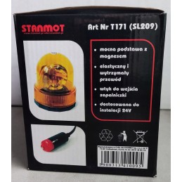 Warning beacon lamp 24v, orange, magnet