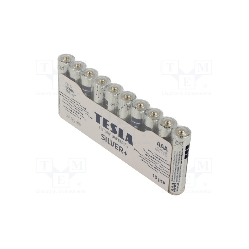 1 set x TESLA BATTERIES - 8594183392349 - Battery: alkaline, 1.5V, AAA, non-rechargeable, Ø10.5x44.5mm