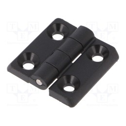 1 pcs x ROZTOCZE - 3.ZN30.101-07 - Hinge, Width: 30mm, polyamide, black, H: 30mm, Holes no: 4