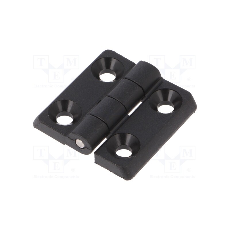 1 pcs x ROZTOCZE - 3.ZN30.101-07 - Hinge, Width: 30mm, polyamide, black, H: 30mm, Holes no: 4