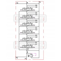 Hydr distributor 6z80 6xa1 24v pan badestnost