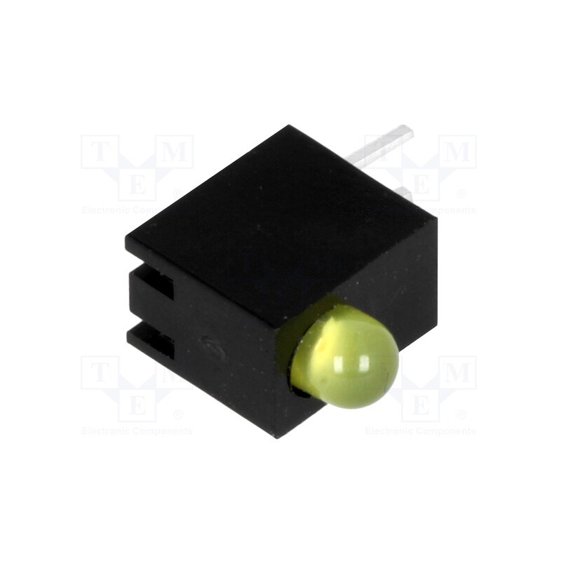 5 pcs x LUCKYLIGHT - H30C-1YD - LED, in housing, yellow, 3mm, No.of diodes: 1, 20mA, 80°, 1.6÷2.6V