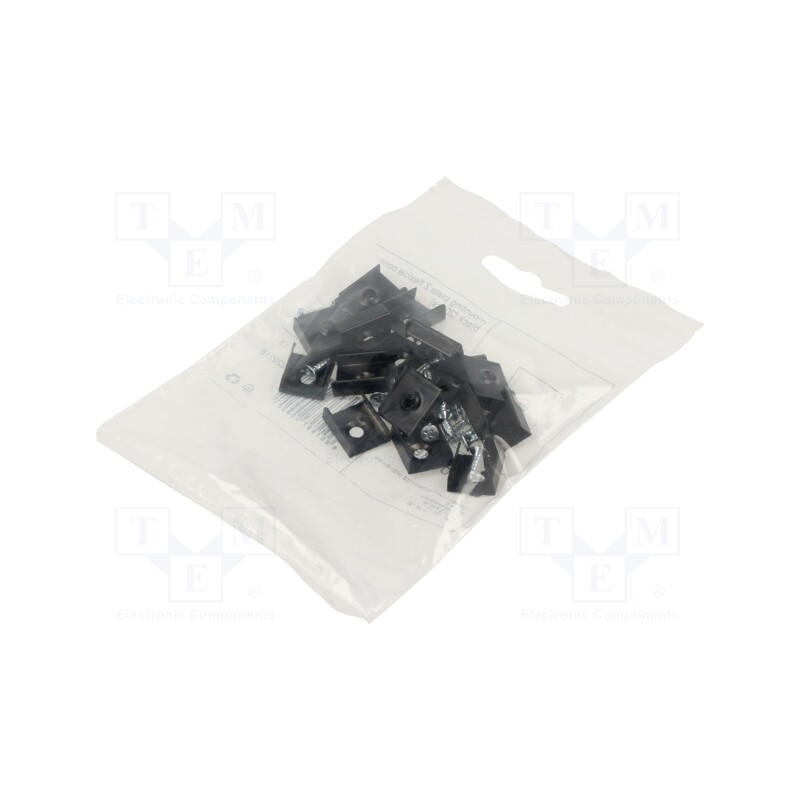 1 pcg x TOPMET - 89980002 - Flexible mounting plate Z, black, 20pcs, stainless steel