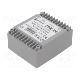 1 pcs x BREVE TUFVASSONS - TPZ24/2*115/2*6V - Transformer: mains, 24VA, 115VAC,230VAC, 6V, 6V, PCB, IP00