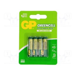 1 set x GP - 24G-S2 - Battery: zinc-carbon, 1.5V, AAA,R3, non-rechargeable, 4pcs.