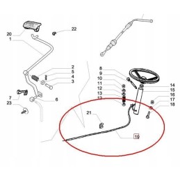Gas cable new holland tdd case jx 87557539 cnh