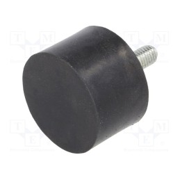 1 pcs x ELESA+GANTER - DVA.4-40-25-M8-23-55 - Vibroisolation foot, Ø: 40mm, H: 25mm, Shore hardness: 55±5, 1546N