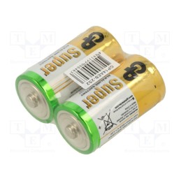 1 set x GP - GP SUPER 14A (LR14) SHRINK 2 - Battery: alkaline, 1.5V, C, non-rechargeable, 2pcs, SUPER