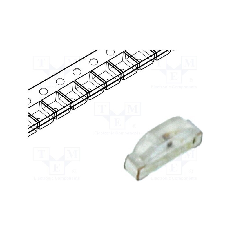 5 pcs x OPTOSUPPLY - OSR50802C1E - LED, SMD, 0802, red, 70÷150mcd, 2.1x0.6x1mm, 120°, 1.8÷2.4V, 20mA