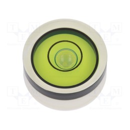 1 pcs x ELESA+GANTER - GN 2281-KT-18-G-40-2 - Spirit level, H: 9mm, Ømount.hole: 18mm, plastic, Body: white
