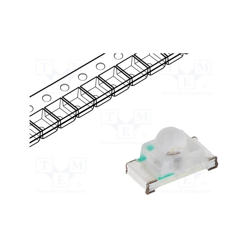 5 pcs x OPTOSUPPLY - OSR5060341F - LED, SMD, 0603, red, 200÷400mcd, 1.6x0.8x0.95mm, 35°, 1.8÷2.4V, 5mA