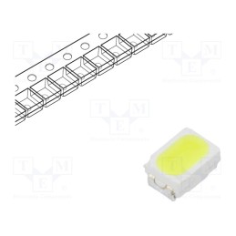 5 pcs x OPTOSUPPLY - OSW43020C1C - LED, SMD, PLCC2, white cold, 1400÷1600(typ)-1800mcd, 6500K, 120°