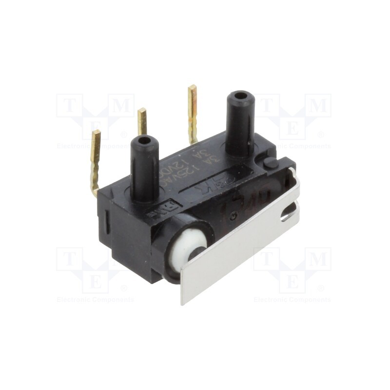 1 pcs x C&K - ZMSL03130T10LLC - Microswitch SNAP ACTION, 3A/125VAC, 3A/12VDC, SPDT, ON-(ON), 1.3N