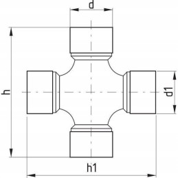 Shaft cross oe 24x62mm 4 steel power 4075024620000