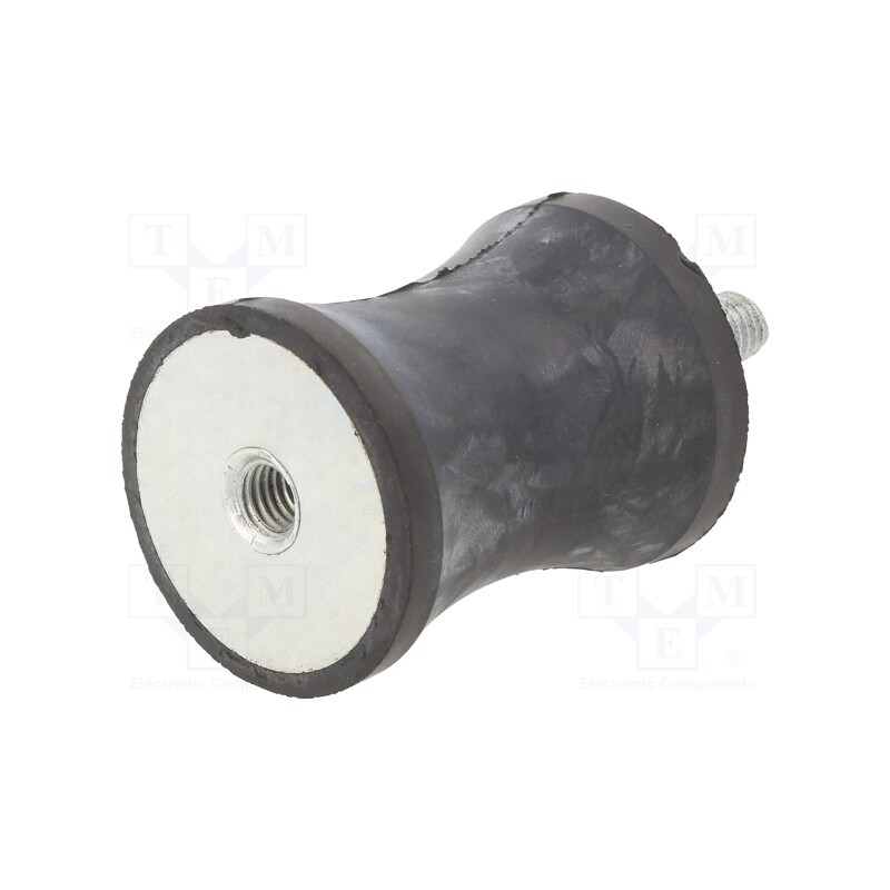 1 pcs x ELESA+GANTER - DVC.2-40-32-50-M8-23-40 - Vibration damper, M8, Ø: 40mm, rubber, L: 50mm, Thread len: 23mm