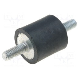 1 pcs x ELESA+GANTER - DVA.1-30-30-M8-20-40 - Vibration damper, M8, Ø: 30mm, rubber, L: 30mm, Thread len: 20mm
