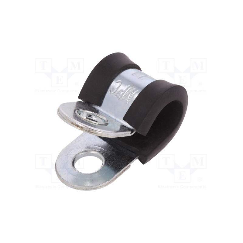 1 pcs x MPC INDUSTRIES - LKD11120 - Fixing clamp, ØBundle : 11mm, W: 20mm, steel, Cover material: EPDM