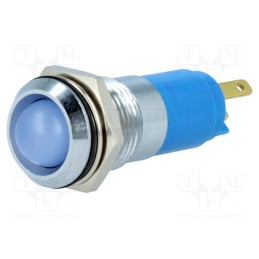 1 pcs x SIGNAL-CONSTRUCT - SWBU14422A - Indicator: LED, recessed, blue, 12÷14VDC, 12÷14VAC, Ø14.2mm, IP67