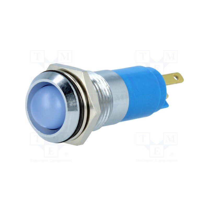 1 pcs x SIGNAL-CONSTRUCT - SWBU14422A - Indicator: LED, recessed, blue, 12÷14VDC, 12÷14VAC, Ø14.2mm, IP67