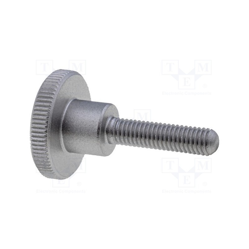 1 pcs x ELESA+GANTER - DIN 464-M5-20-NI - Knob, Ø: 20mm, Ext.thread: M5, 20mm, H: 11.5mm, stainless steel