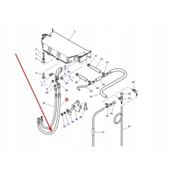4349068m2 hydraulic hose 2300 mm