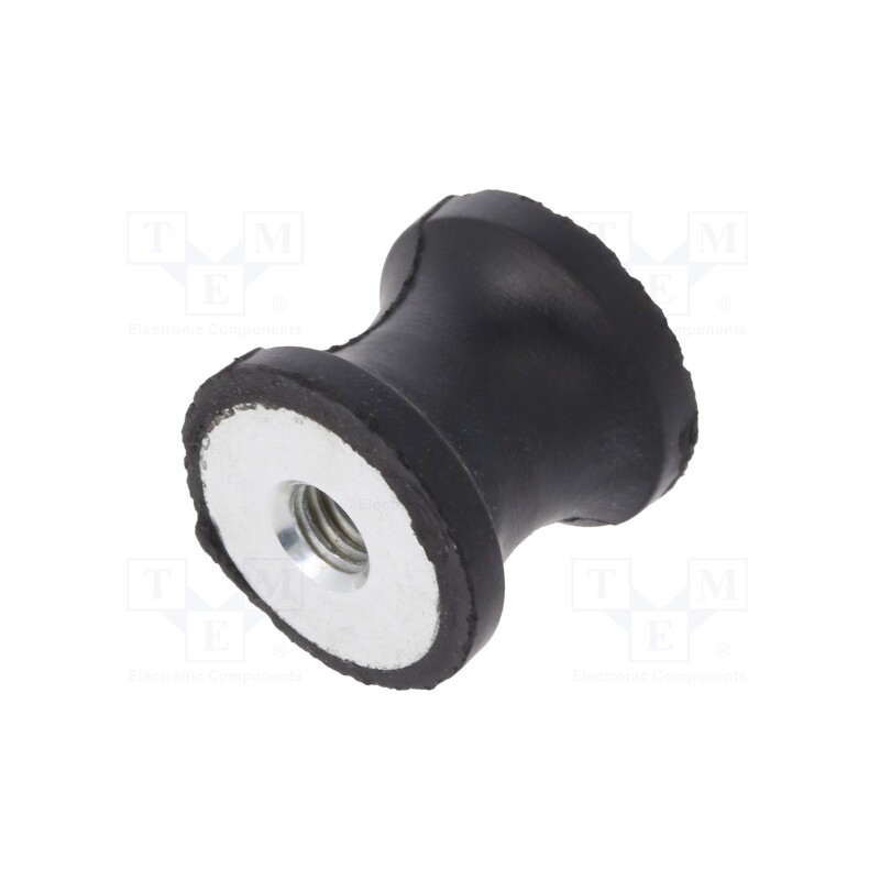 1 pcs x ELESA+GANTER - DVC.3-20-14-20-M6-40 - Vibration damper, M6, Ø: 20mm, rubber, L: 20mm, H: 6mm, 326N, 65N/mm