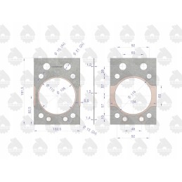 Head gasket covered with copper C 360 original
