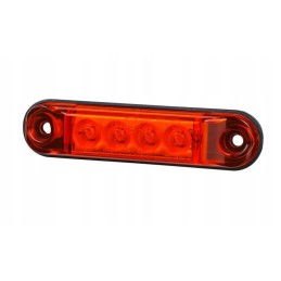 Red slim front lamp 4 LED 12v 24v