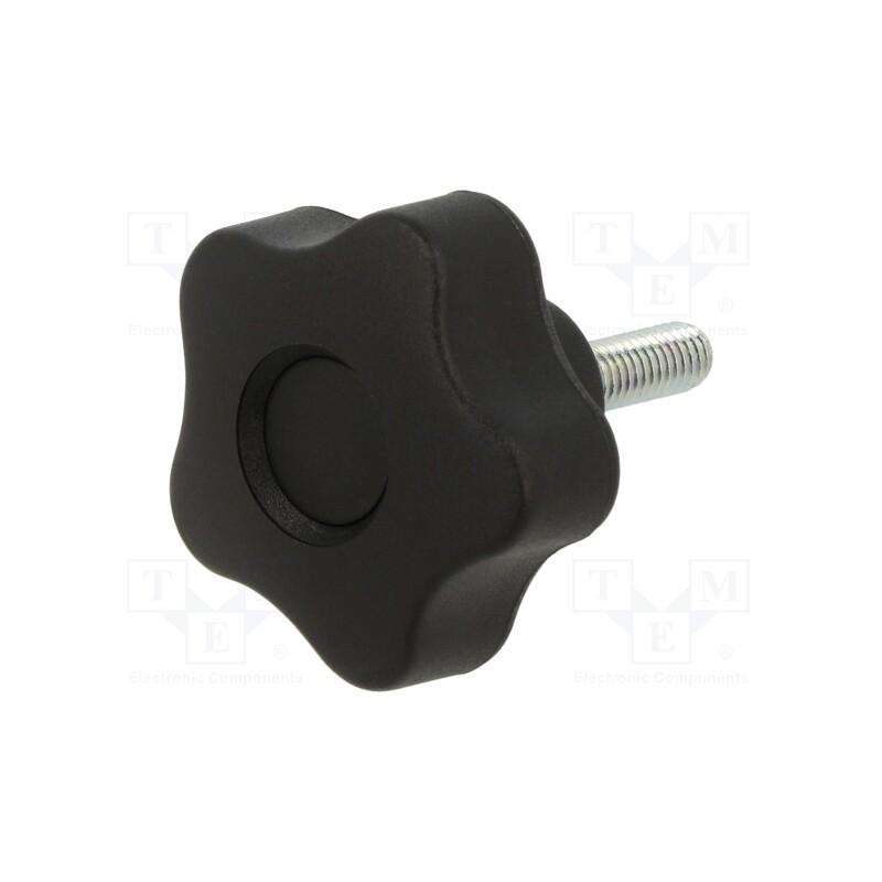 1 pcs x ELESA+GANTER - VCT.40 P-M6X20-C9 - Knob, Ø: 40mm, Ext.thread: M6, 20mm, H: 27mm, technopolymer PP