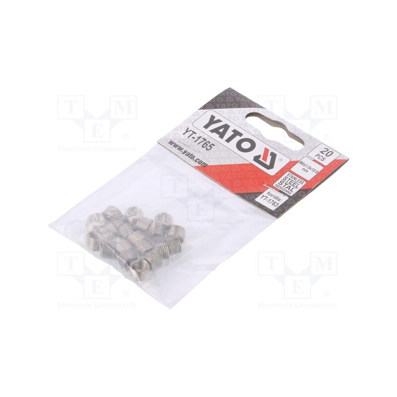 1 pcg x YATO - YT-1765 - Threaded insert, stainless steel, M6, Pitch: 1, for thread repair
