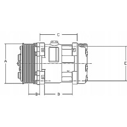 Compressor SD7H15 New Holland Case 84058795 Sanden