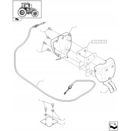 Reverse front axle cable New Holland TD5050 CAS