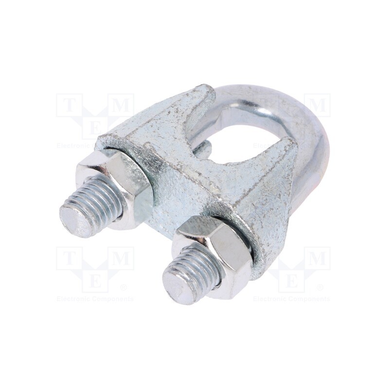 1 pcs x DROMET - ZL19/20 - Rope clamp wire, steel, for rope, Ørope: 20mm, zinc, DIN 741