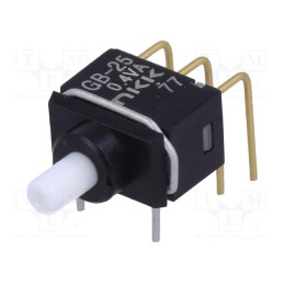 1 pcs x NKK SWITCHES - GB25AH - Switch: push-button, Pos: 2, DPDT, 0.01A/28VAC, 0.01A/28VDC, 500MΩ