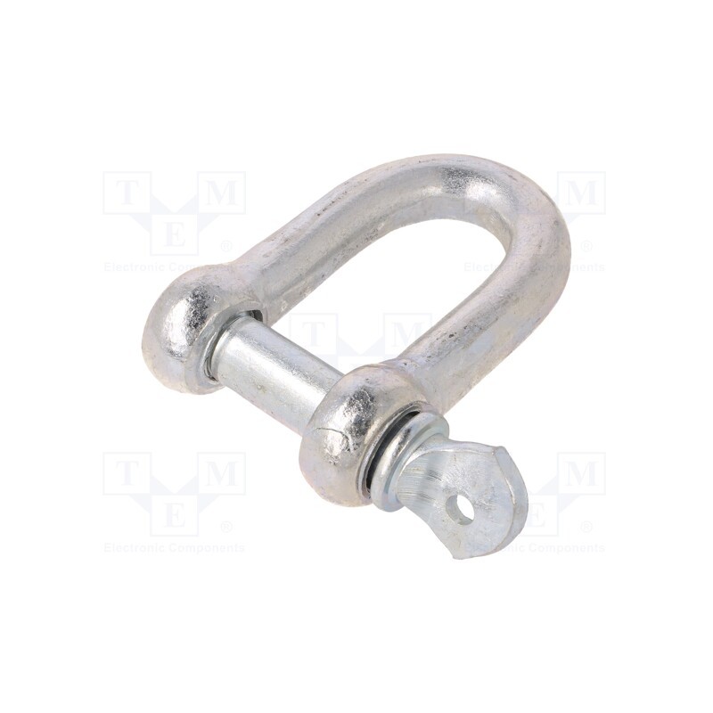 1 pcs x DROMET - SK18 - Dee shackle, steel, for rope, zinc, 18mm