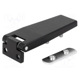 1 pcs x ROZTOCZE - 3.ZN110 RAL-9005 - Hinge, L: 85mm, zinc and aluminium alloy, black, H: 34mm