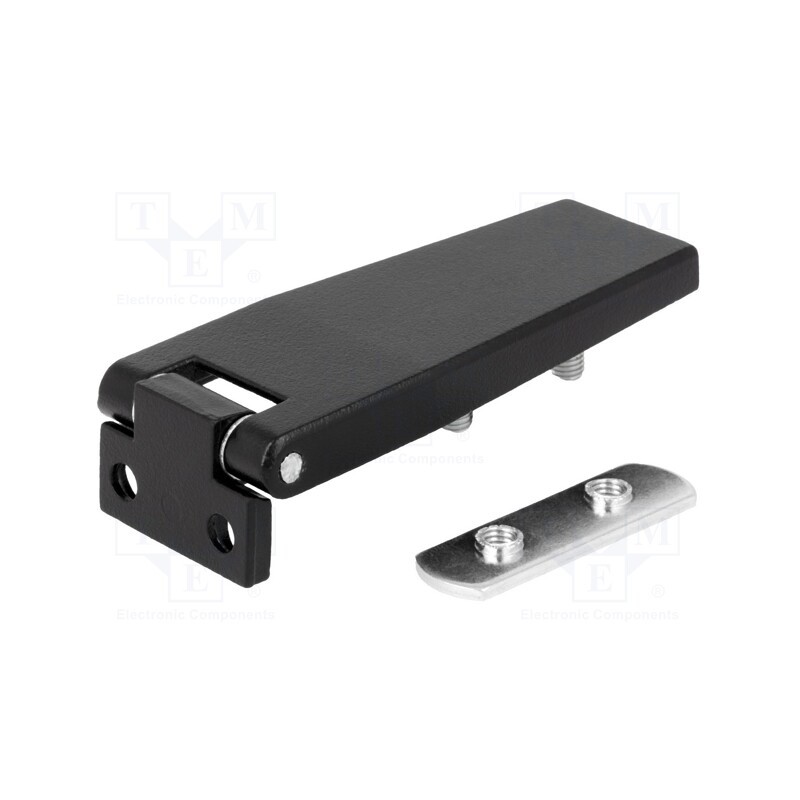 1 pcs x ROZTOCZE - 3.ZN110 RAL-9005 - Hinge, L: 85mm, zinc and aluminium alloy, black, H: 34mm